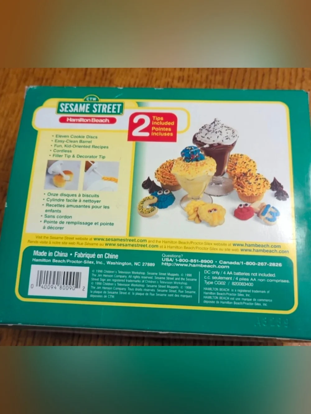 Sesame Street Cookie Monster Cookie Press Hamilton Beach Motorized Vintage 1998